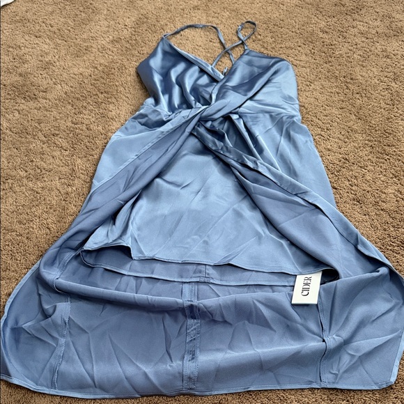 Cider Light Blue Backless Dress - Picture 2 of 3